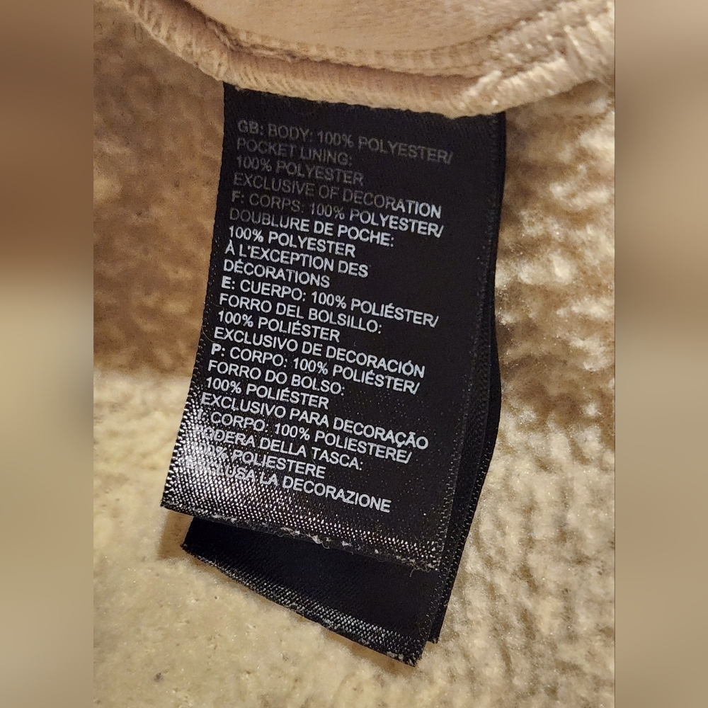 The North Face Bleached Sand Sherpa Hoodie - Soft Gorpcore Teddy Pullover Sz S - Picture 5 of 9